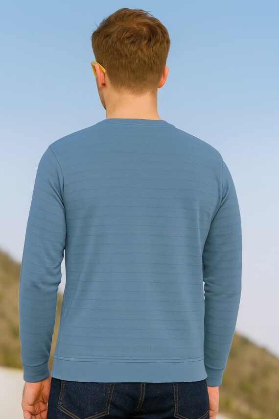 MENS SKY BLUE T-SHIRT ROUND NECK