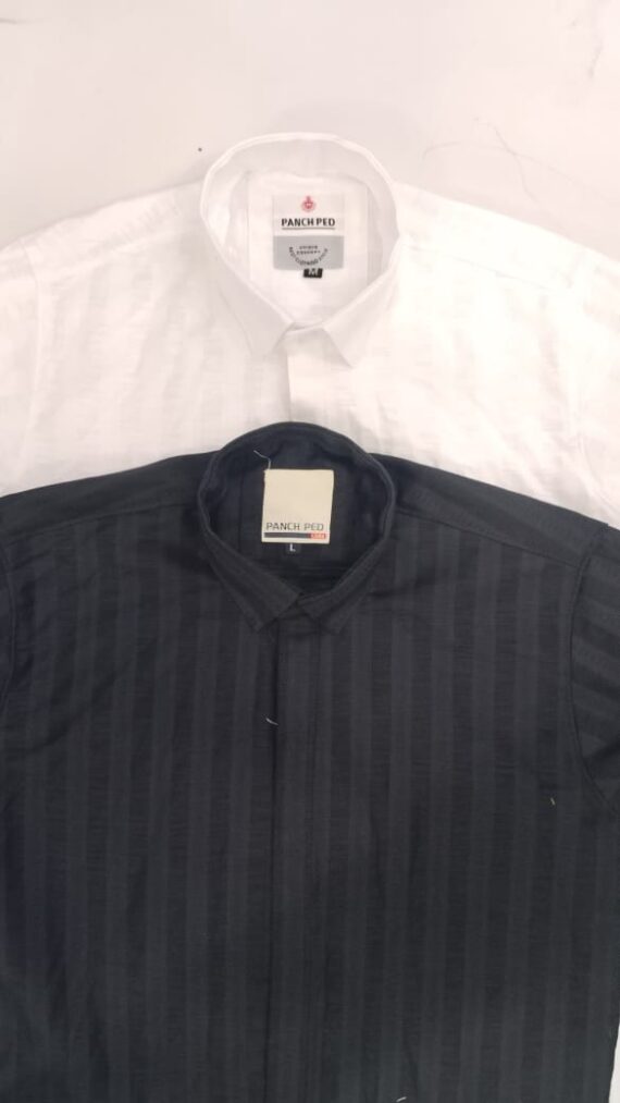 Men Slim Fit Spread Collar Casual Shirt