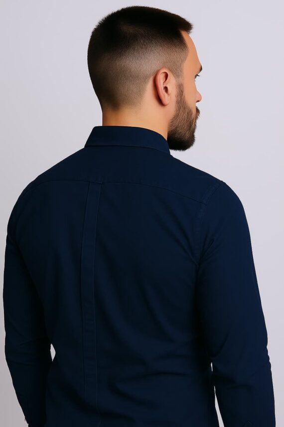 Men Regular Fit Solid Spread Collar Formal Shirt