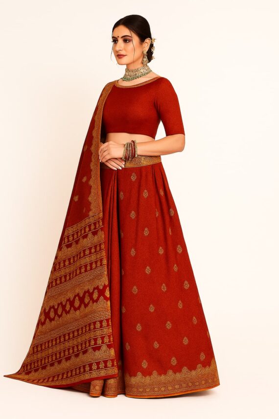 BANSIWALA ORANGE SAREE