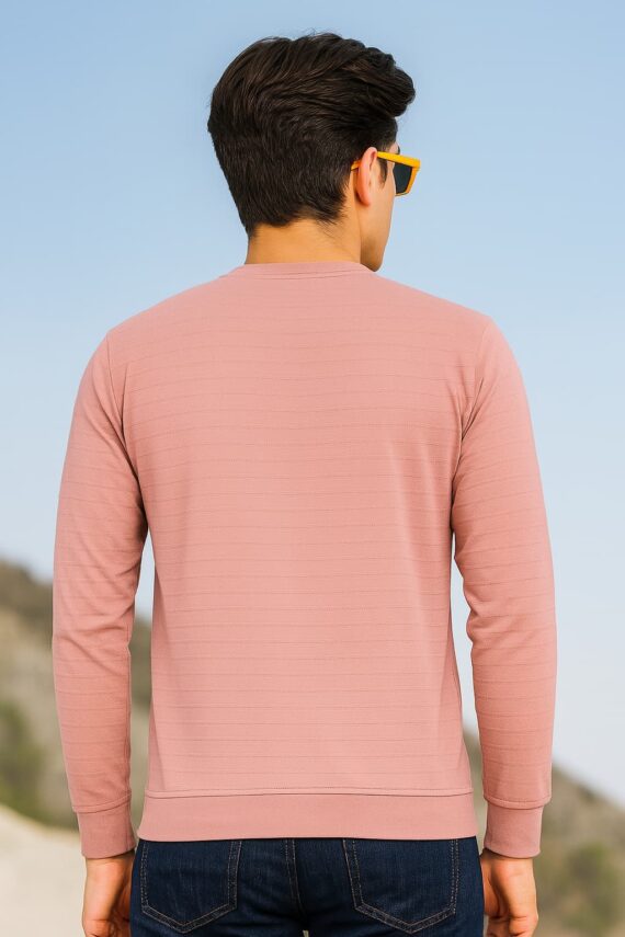 MENS LIGHT PINK T-SHIRT ROUND NECK