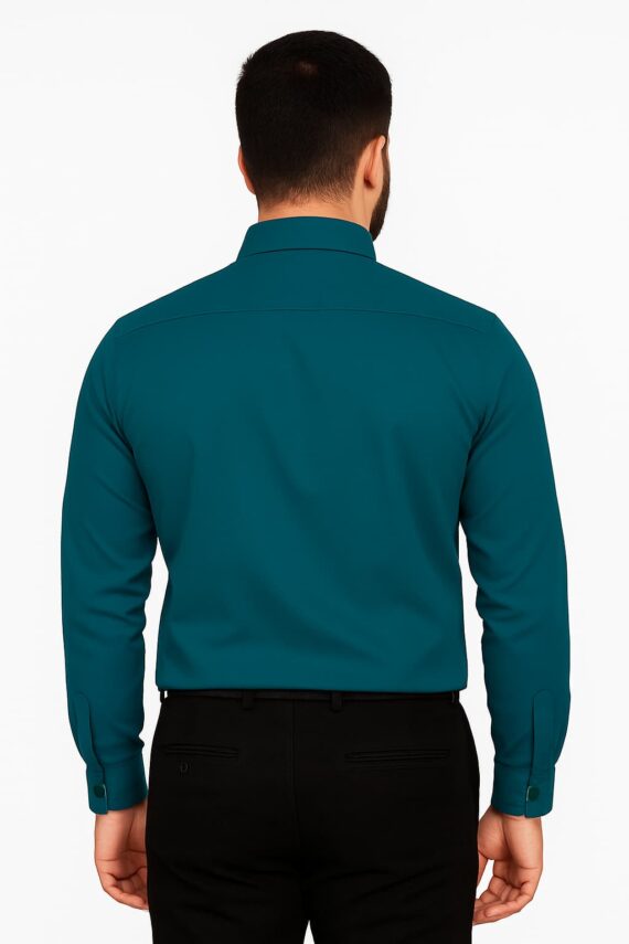 Men Regular Fit Solid Spread Collar Formal Shirt