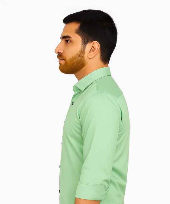 Men Regular Fit Solid Spread Collar Formal Shirt
