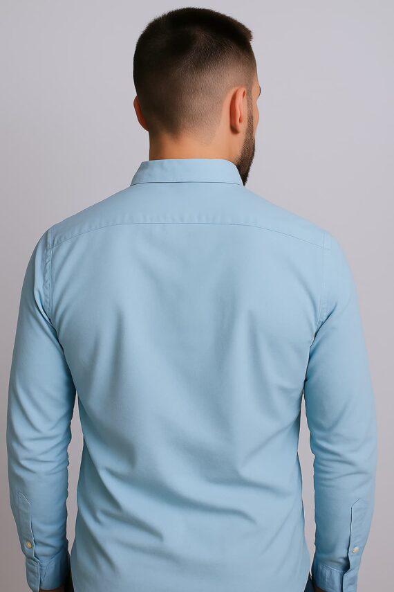 Men Regular Fit Solid Spread Collar Formal Shirt