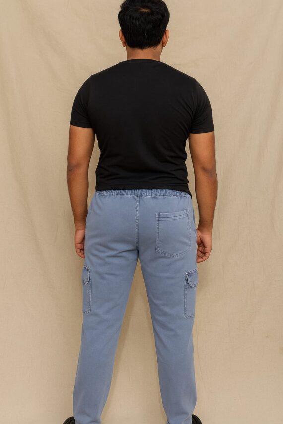 Men Solid Black Track Pants/ Denim Lower