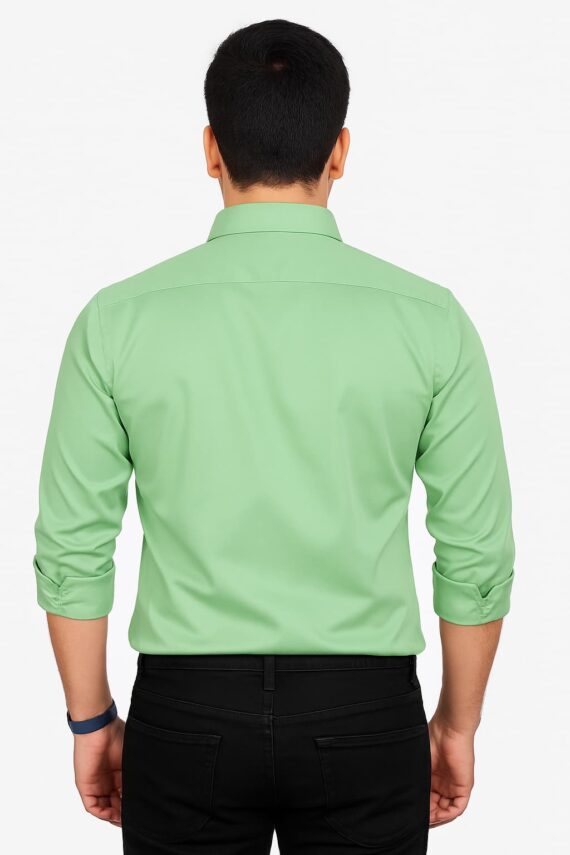Men Regular Fit Solid Spread Collar Formal Shirt