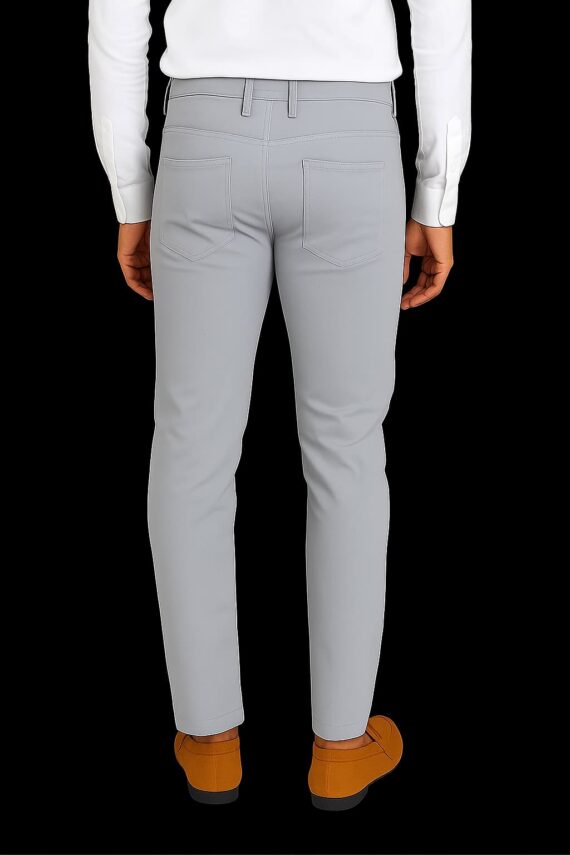 Men Relaxed Cotton Blend Trousers